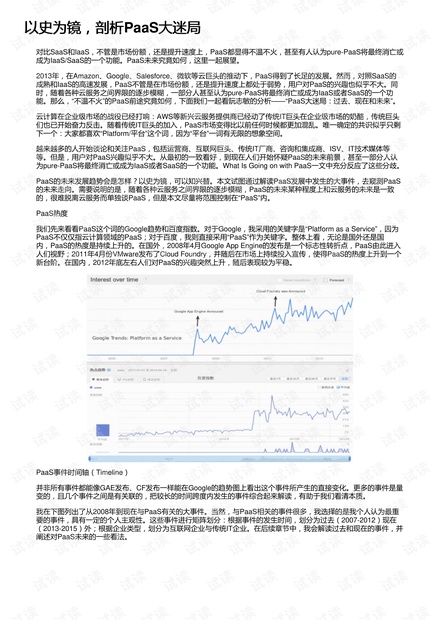 以史为镜,剖析PaaS大迷局
