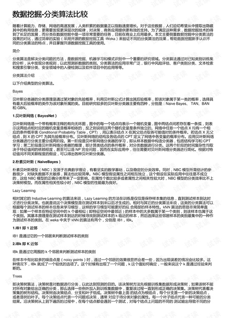 数据挖掘-分类算法比较