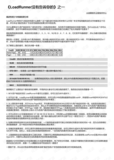 《LoadRunner没有告诉你的》之一