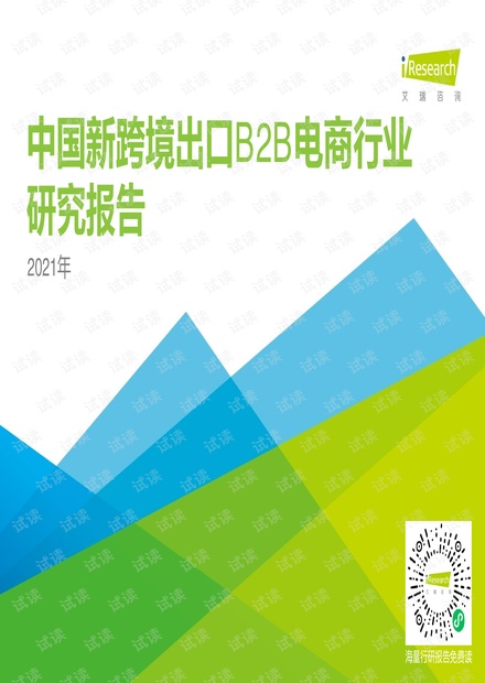 2021年中国新跨境出口B2B电商行业研究报告.pdf