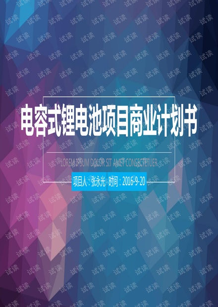 电容式锂电池项目商业计划书【恩美路演提供】(1).pdf