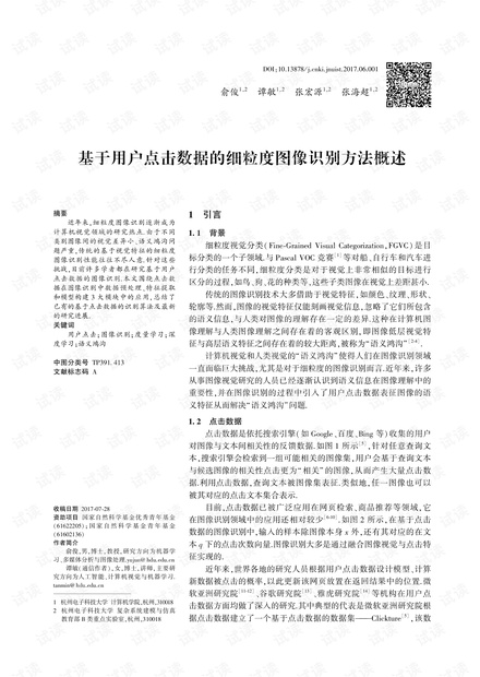 基于用户点击数据的细粒度图像识别方法概述
