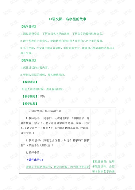 部编三年级上册语文口语交际:名字里的故事.pdf
