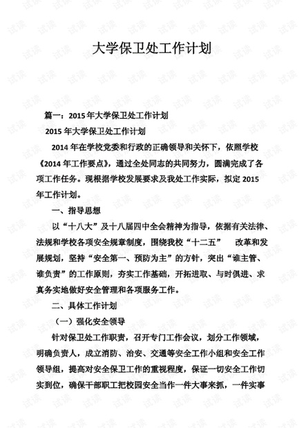 大学保卫处工作计划.pdf