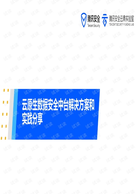 云原生数据安全中台解决方案和实践分享.pdf
