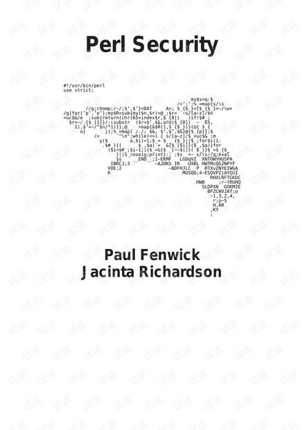 Perl Security pdf