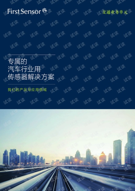 专属的汽车行业用传感器解决方案.pdf