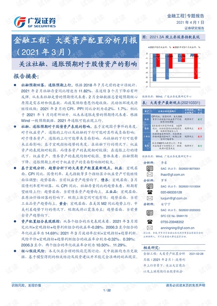 20210401-广发证券-金融工程:大类资产配置分析月报(2021年3月),关注社融、通胀预期对于股债资产的影响.pdf