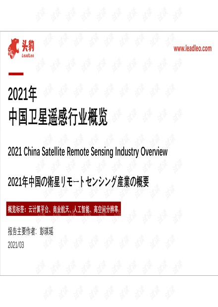 20210331-头豹研究院-2021年中国卫星遥感行业概览.pdf
