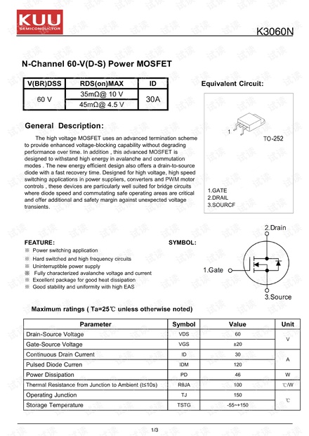K3060N TO-252.pdf