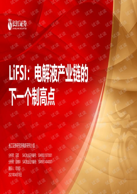 20210418-长江证券-电力设备新能源行业LiFSI:电解液产业链的下一个制高点.pdf