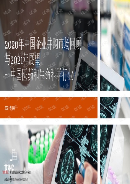 20210420-普华永道-中国医药和生命科学行业:2020年中国企业并购市场回顾与2021年展望.pdf