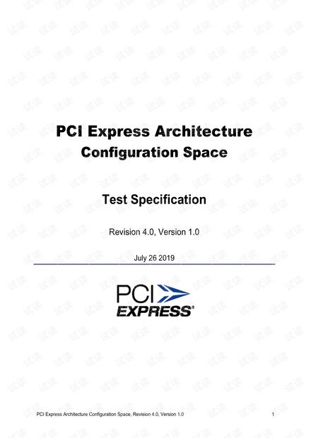 PCI Express Architecture Configuration Space Test Specification