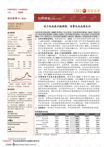 20210421-招商证券-亿纬锂能-300014-动力电池盈利超预期,消费电池态势良好.pdf
