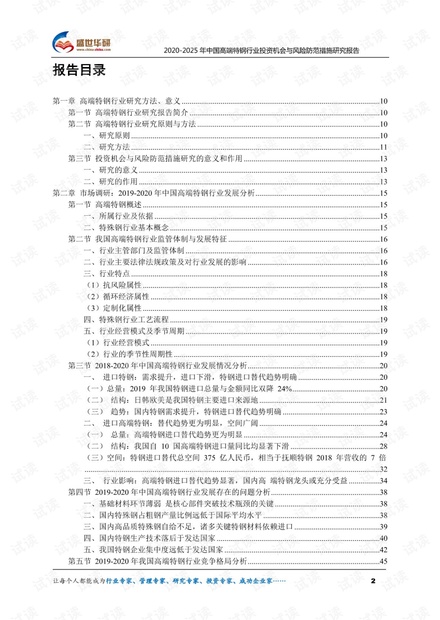 2020-2025年中国高端特钢行业投资机会与风险防范措施研究报告.pdf