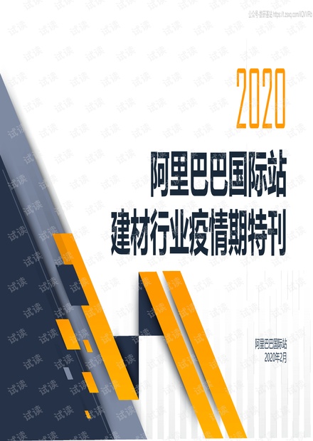 2020阿里巴巴国际站建材行业疫情期特刊精品报告2020.pdf