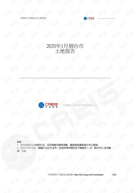 2020年1月烟台市土地报告.pdf