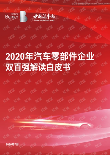 2020年汽车零部件企业双百强解读白皮书精品报告2020.pdf