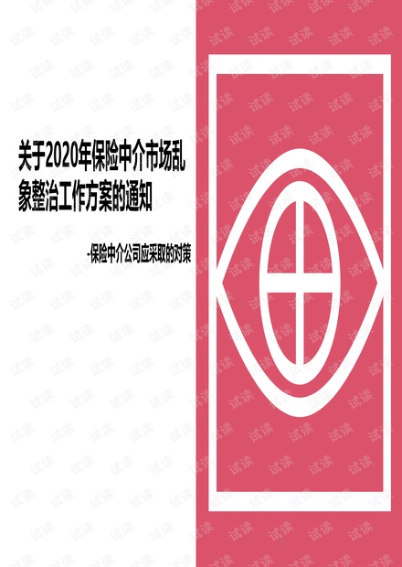 普华永道-关于2020年保险中介市场乱象整治工作方案的通知——保险中介公司应采取的对策-2020.7-18页精品报告2020.pdf