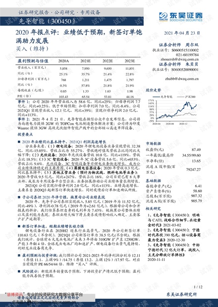 20210423-东吴证券-先导智能-300450-2020年报点评:业绩低于预期,新签订单饱满助力发展.pdf