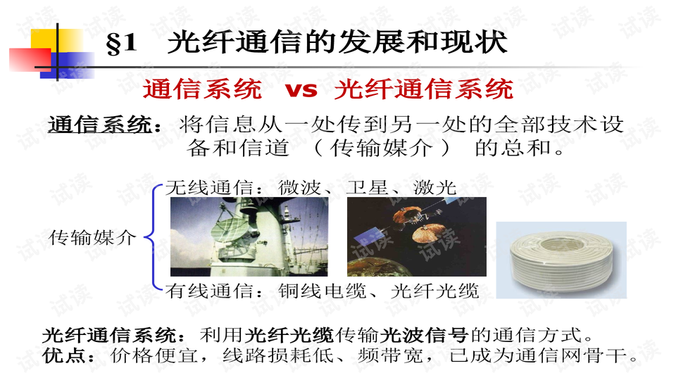 早期的光通信-光纤通信技术第一章课件