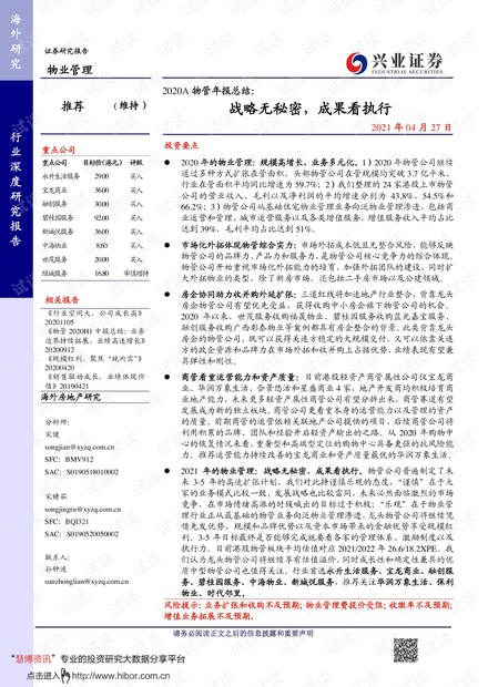 20210427-兴业证券-物业管理行业:2020A物管年报总结,战略无秘密,成果看执行.pdf