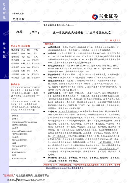 20210505-兴业证券-交通运输行业周报:五一客流同比大幅增长,二三季度强配航空.pdf