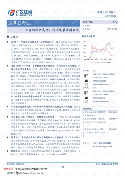 20210505-广发证券-证券Ⅱ行业:业务结构性高增,行业发展逻辑未变.pdf