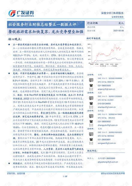 20210506-广发证券-社会服务行业财报总结暨五一数据点评:餐饮旅游需求加快复苏,龙头竞争壁垒加强.pdf