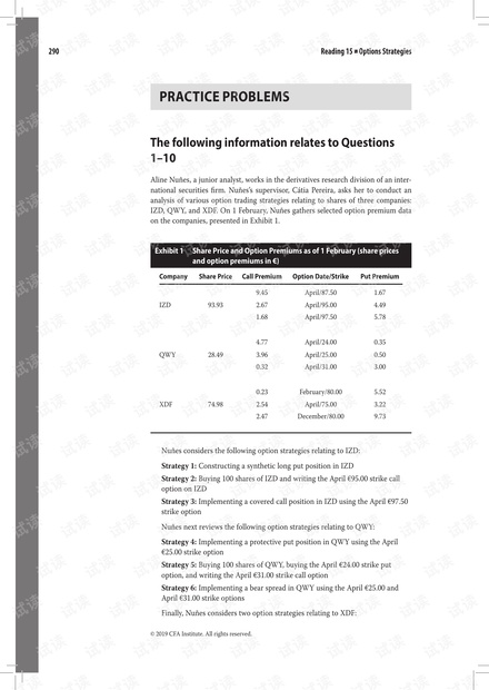 2020 CFA L3 衍生品与外汇管理课后习题.pdf