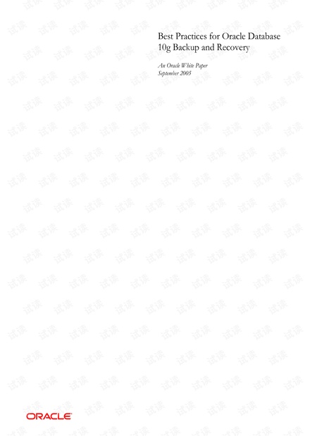 Best Practices For Oracle Database 10g Backup And Recovery