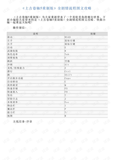 《上古卷轴5重制版》全剧情流程图文攻略.pdf
