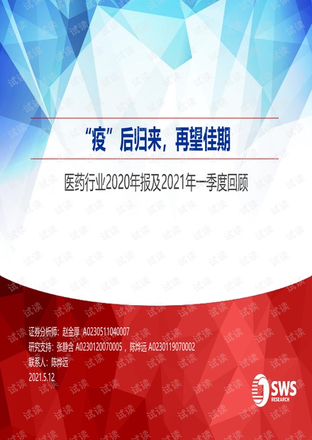 20210512-申万宏源-医药行业2020年报及2021年一季度回顾:“疫”后归来,再望佳期.pdf