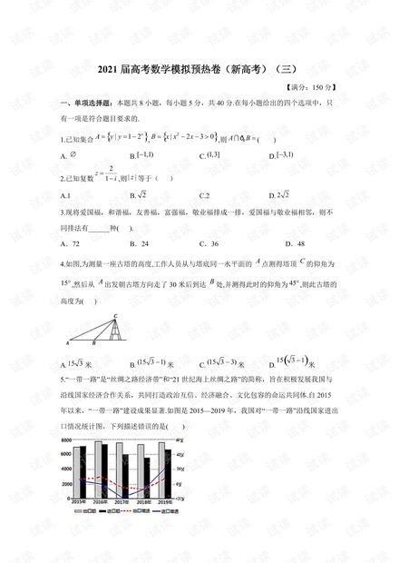 2021届高考数学模拟预热卷(新高考)(三).pdf