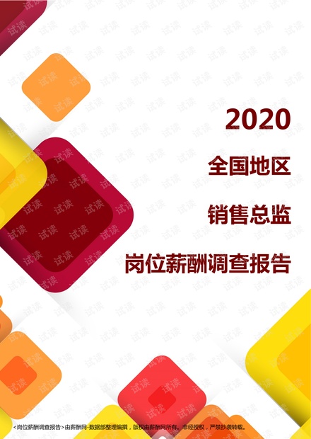 薪酬报告系列-2020全国地区销售总监岗位薪酬调查报告.pdf