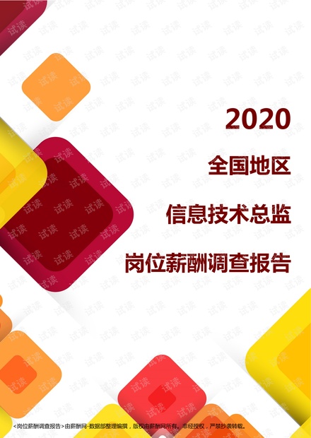 薪酬报告系列-2020全国地区信息技术总监岗位薪酬调查报告.pdf