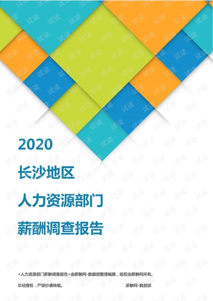 薪酬报告系列-2020长沙地区人力资源部门薪酬调查报告.pdf