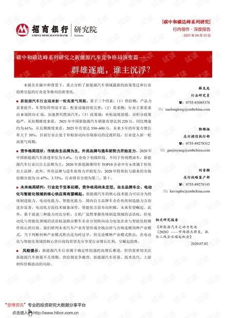 20210430-招商银行-碳中和碳达峰系列研究之新能源汽车行业竞争格局演变篇:群雄逐鹿,谁主沉浮?.pdf