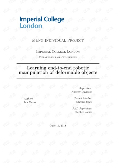 Learning end-to-end robotic manipulation of deformable objects