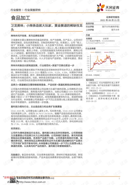 20210521-天风证券-食品加工行业深度研究:卫龙美味,小辣条造就大玩家,黄金赛道的稀缺性龙头.pdf