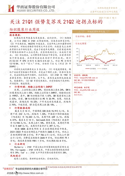 20210516-华西证券-纺织服装行业周报:关注21Q1强势复苏及21Q2迎拐点标的.pdf