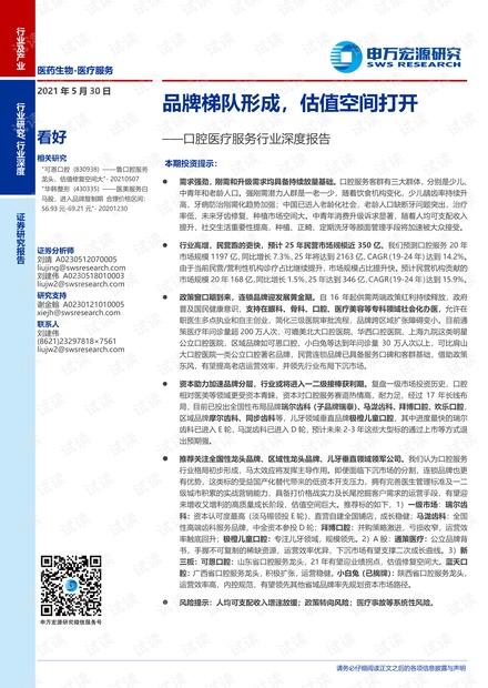 20210530-申万宏源-口腔医疗服务行业深度报告:品牌梯队形成,估值空间打开.pdf