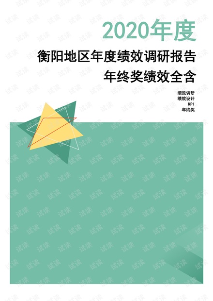 2020年度衡阳地区年度绩效调研报告-年终奖绩效全含.pdf