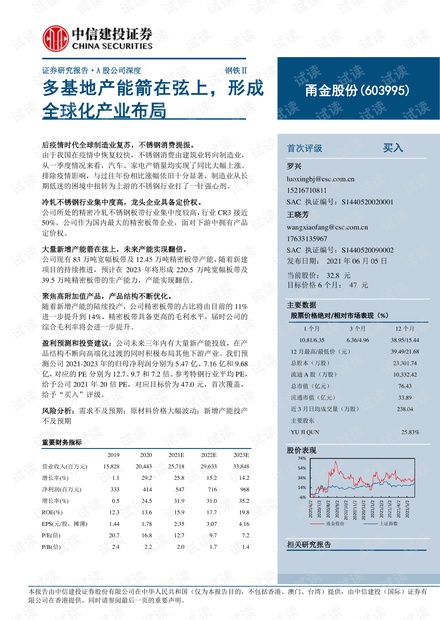 20210605-中信建投-甬金股份-603995-多基地产能箭在弦上,形成全球化产业布局.pdf