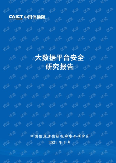 大数据平台安全研究报告