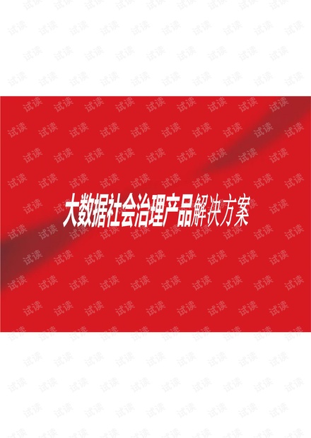 大数据社会治理产品.pdf