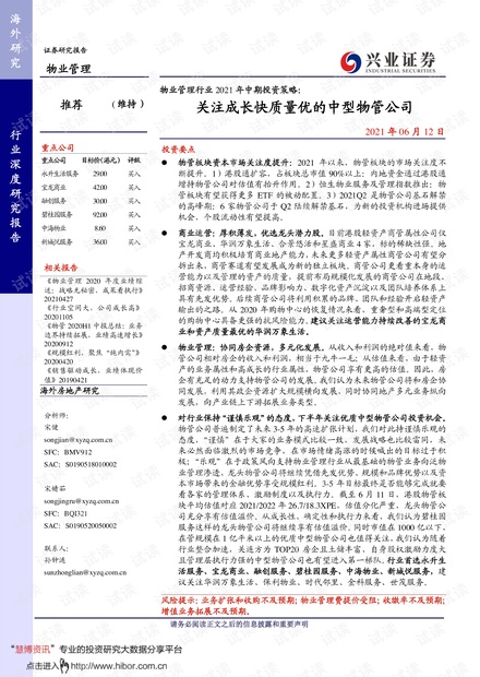 20210612-兴业证券-物业管理行业2021年中期投资策略:关注成长快质量优的中型物管公司.pdf
