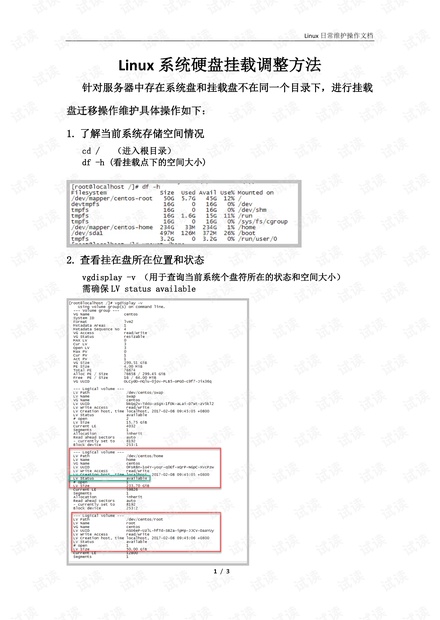 Linux系统硬盘挂载调整方法.pdf