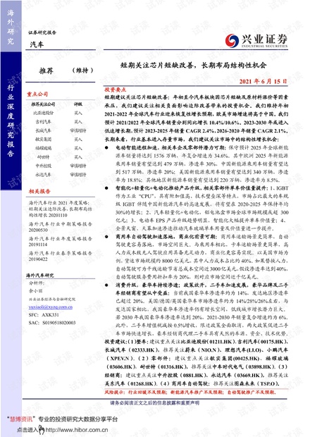 20210615-兴业证券-汽车行业:短期关注芯片短缺改善,长期布局结构性机会.pdf