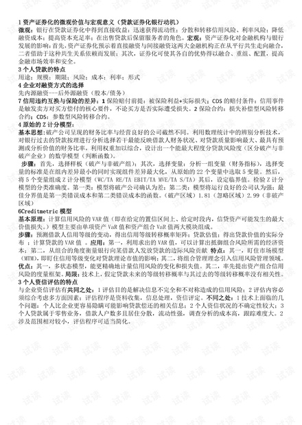 武汉大学《信贷管理》期末考试资料.pdf
